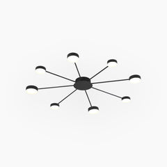 Ceiling Light Unique Sputnik Black 8 Heads