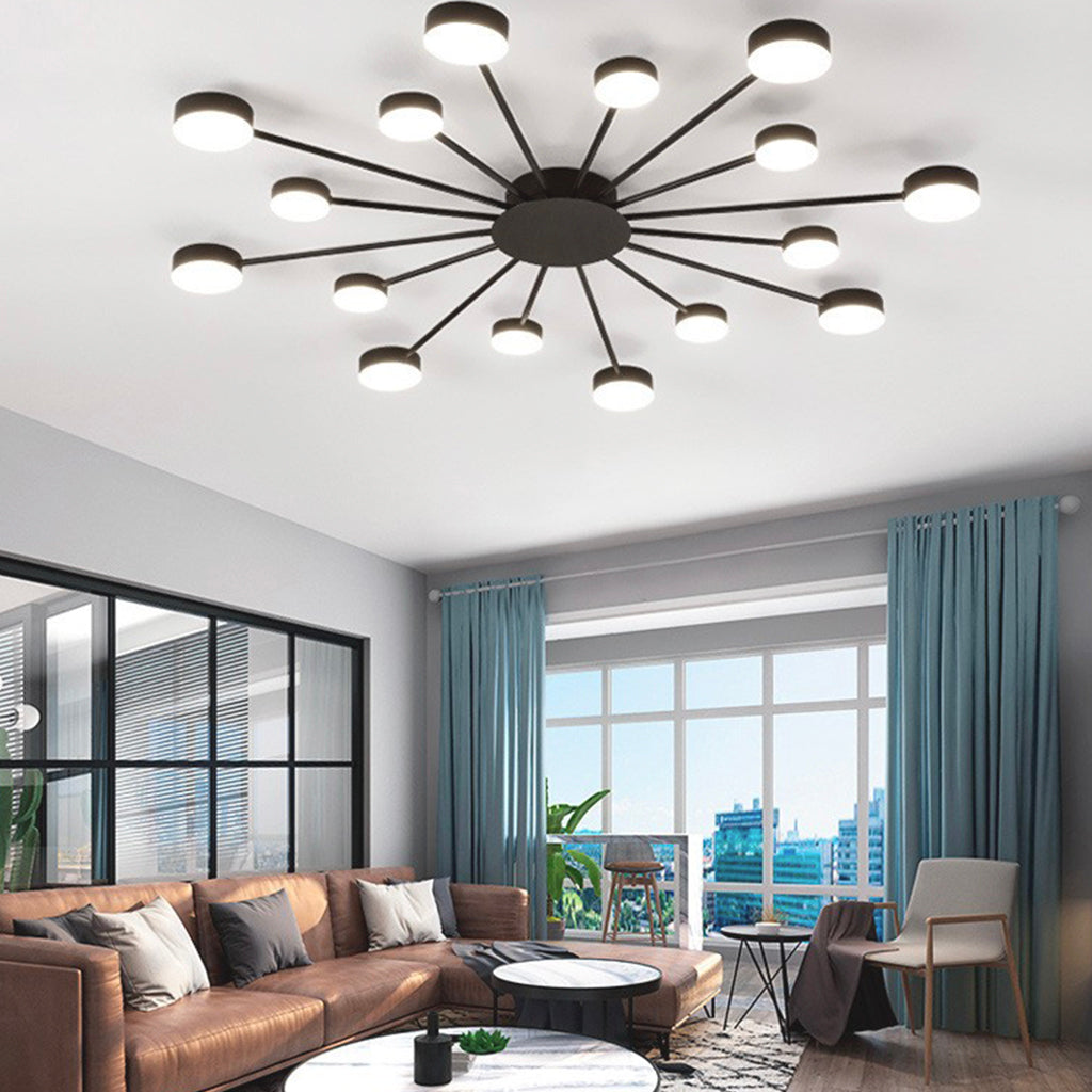Ceiling Light Unique Sputnik Black Living Room