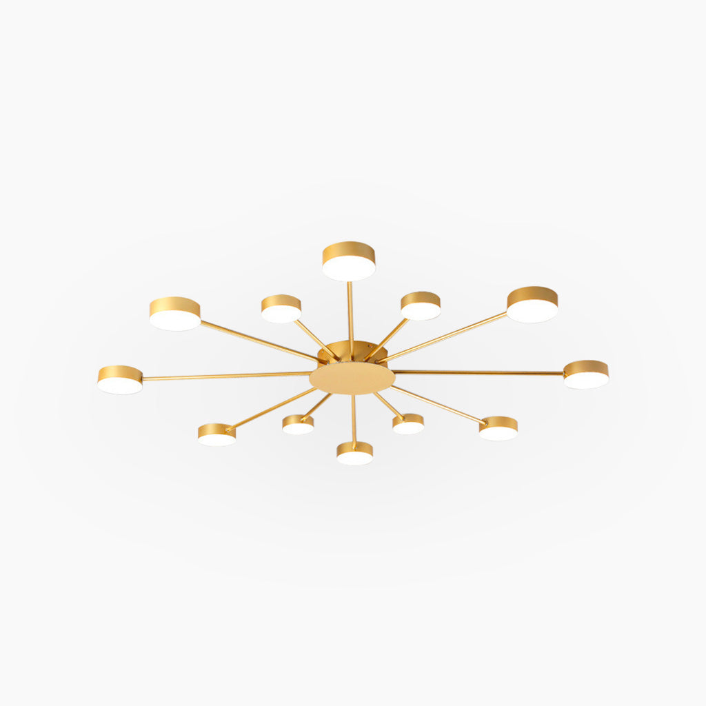 Ceiling Light Unique Sputnik Gold 12 Heads