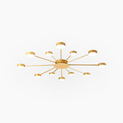 Ceiling Light Unique Sputnik Gold 12 Heads