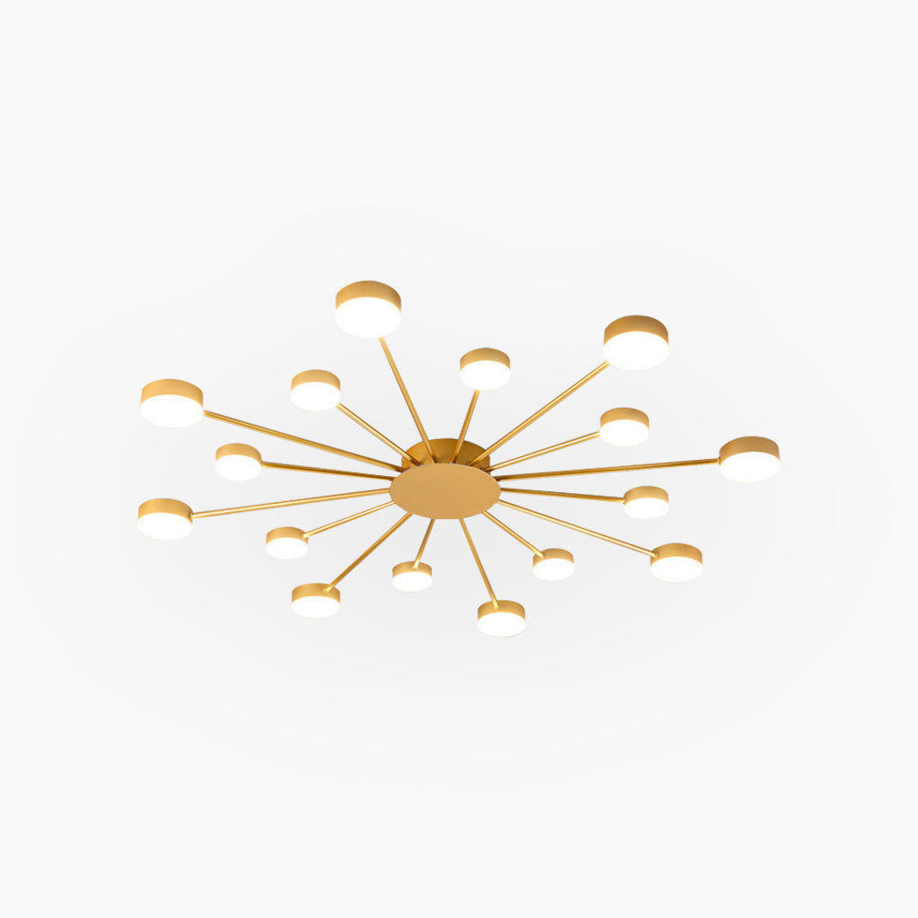 Ceiling Light Unique Sputnik Gold 16 Heads