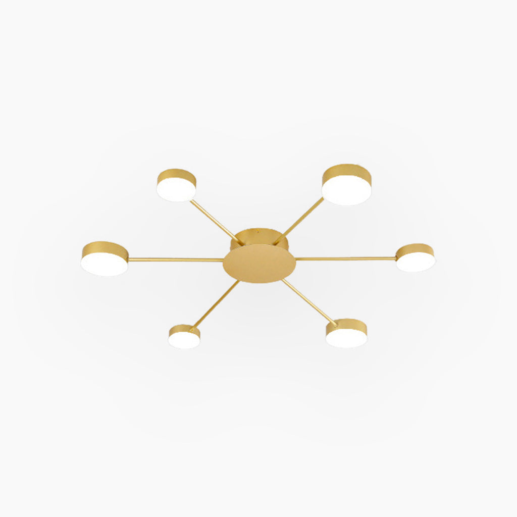 Ceiling Light Unique Sputnik Gold 6 Heads