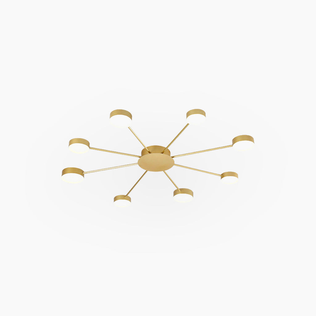 Ceiling Light Unique Sputnik Gold 8 Heads
