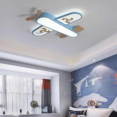 Függeszték / mennyezeti lámpa, fa repülőgép gyerekszobának