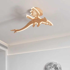 Ceiling Light Wood Dinosaur LED Dimmable Corner