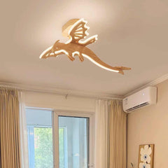 Ceiling Light Wood Dinosaur LED Dimmable Room