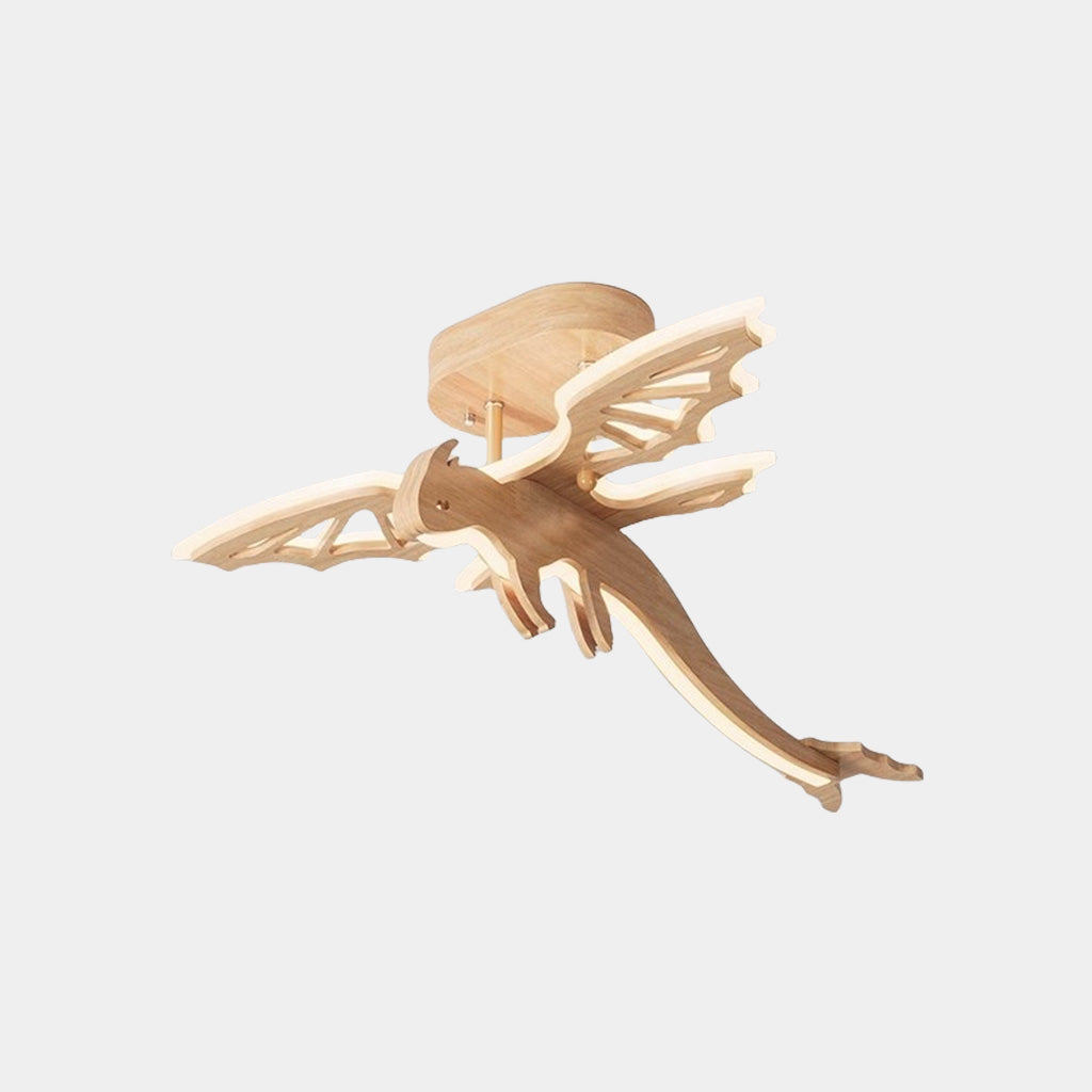 Ceiling Light Wood Dinosaur LED Dimmable