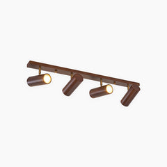 Ceiling Spotlight Simple LED 4 Heads Walnut Color