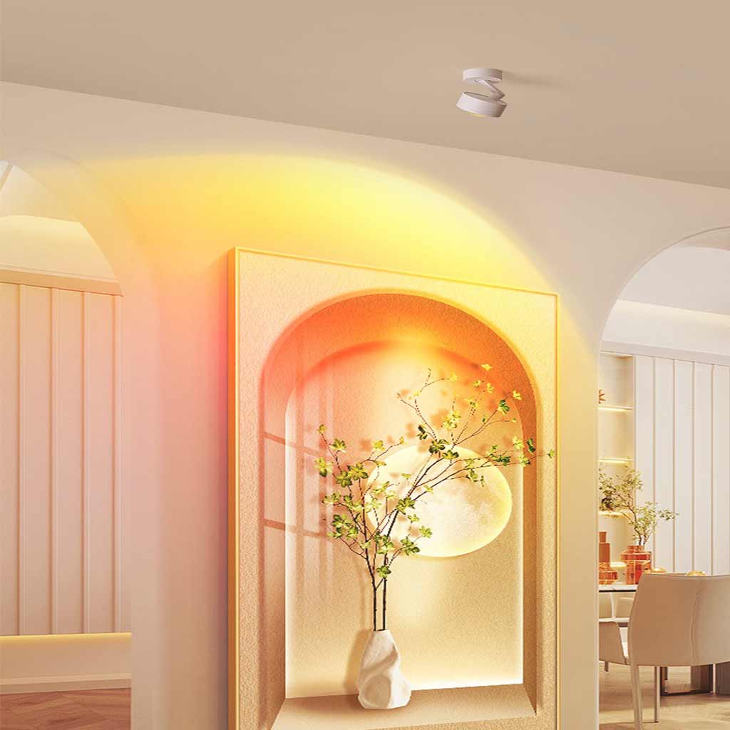 Fuzhong Ceiling Wall Light Spotlight Sunset Ambient Adjustable LED Black White Dia8.5cm H3.5cm Dia3.35 H1.38 7W Black