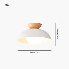 Ceiling light Minimalist Iron Dome Size