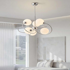 Chandelier 6 Light Chrome Glass Ball Bedroom