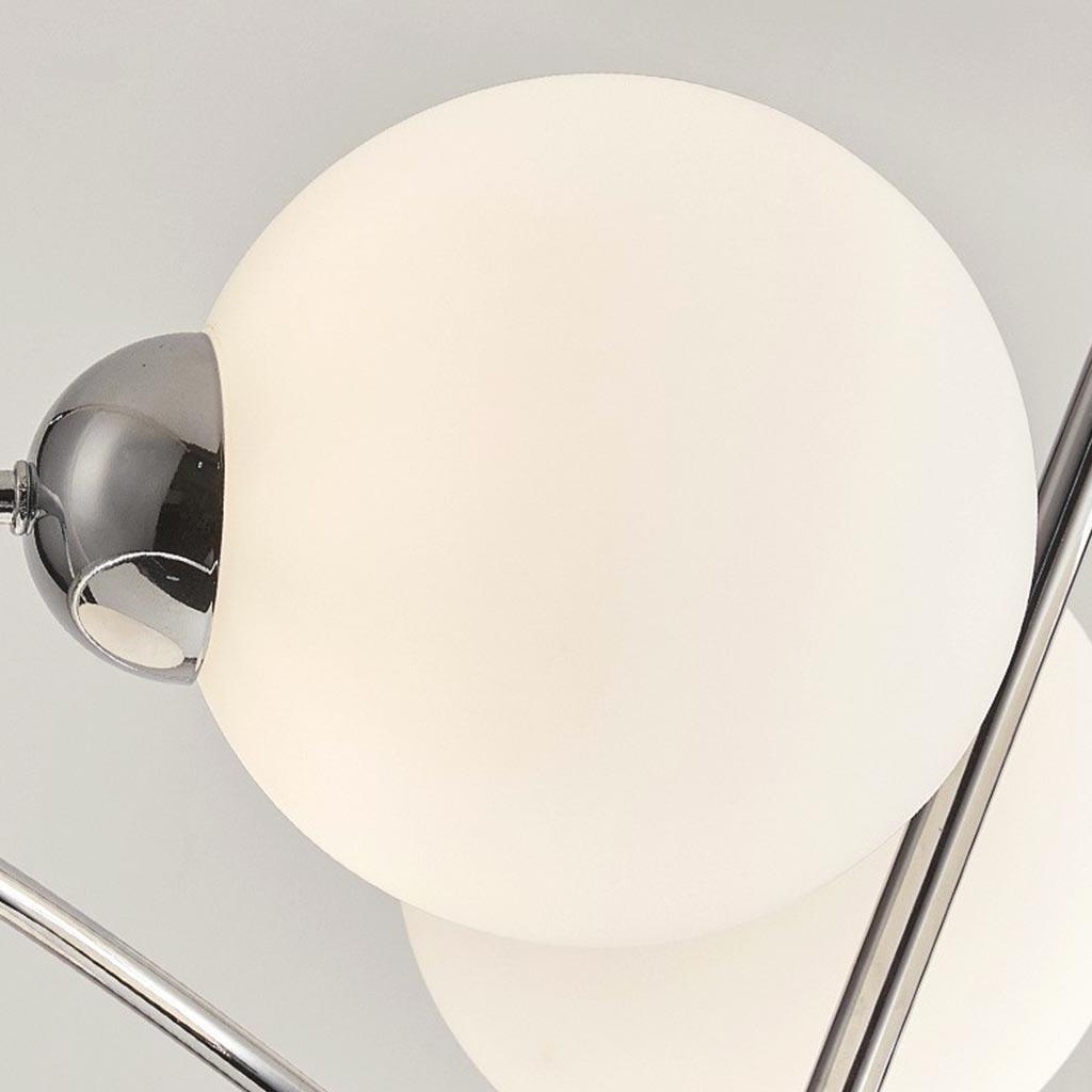 Chandelier 6 Light Chrome Glass Ball