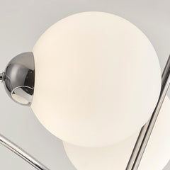 Chandelier 6 Light Chrome Glass Ball