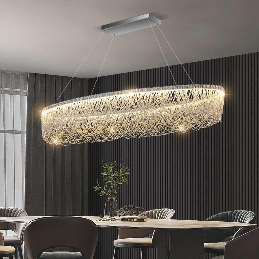 Chandelier Aluminum Chain Tassel Dining Room