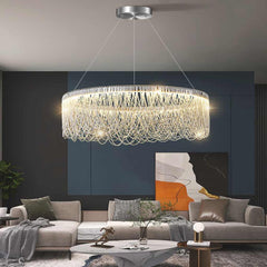 Chandelier Aluminum Chain Tassel Living Room