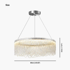 Chandelier Aluminum Chain Tassel Size