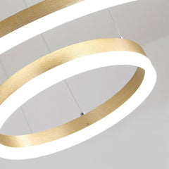 Chandelier Aluminum Two Rings Gold Shade