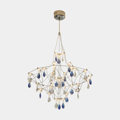 Chandelier Ambient Shiny Mira Blue Crystal LED