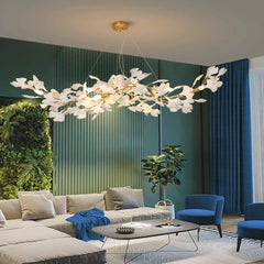 Chandelier Artistic Decorative Ginkgo Leaves Living Room
