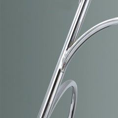 Chandelier Bauhaus Chrome Glass Globe Frame
