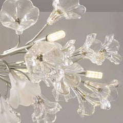 Chandelier / Ceiling Light Branch Flower Jasmine, Silver