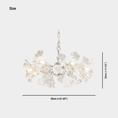 Chandelier / Ceiling Light Branch Flower Jasmine, Silver