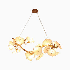 Chandelier Brass Branch Lotus Long