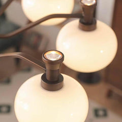 Chandelier Bronze Glass Globe