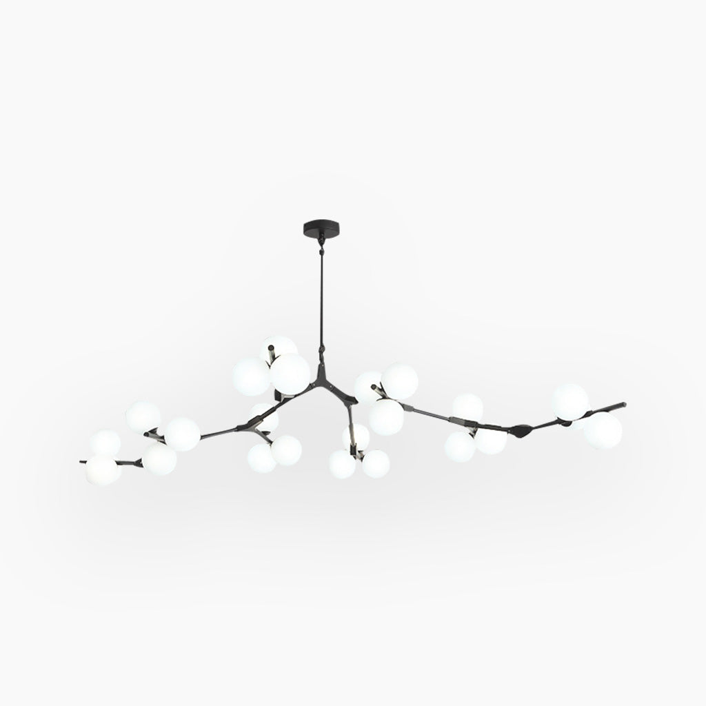 Chandelier Bubble Glass Ball Black 24 Heads
