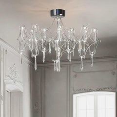 Chandelier Ceiling Light Mira Crystal LED Chrome Room
