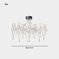 Chandelier Ceiling Light Mira Crystal LED Chrome Size