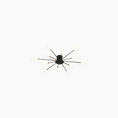 Chandelier Ceiling Light Starburst Black 12 Heads