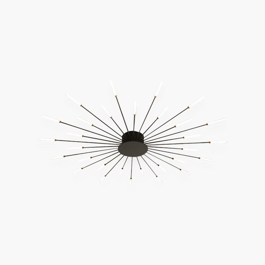 Chandelier Ceiling Light Starburst Black 30 Heads