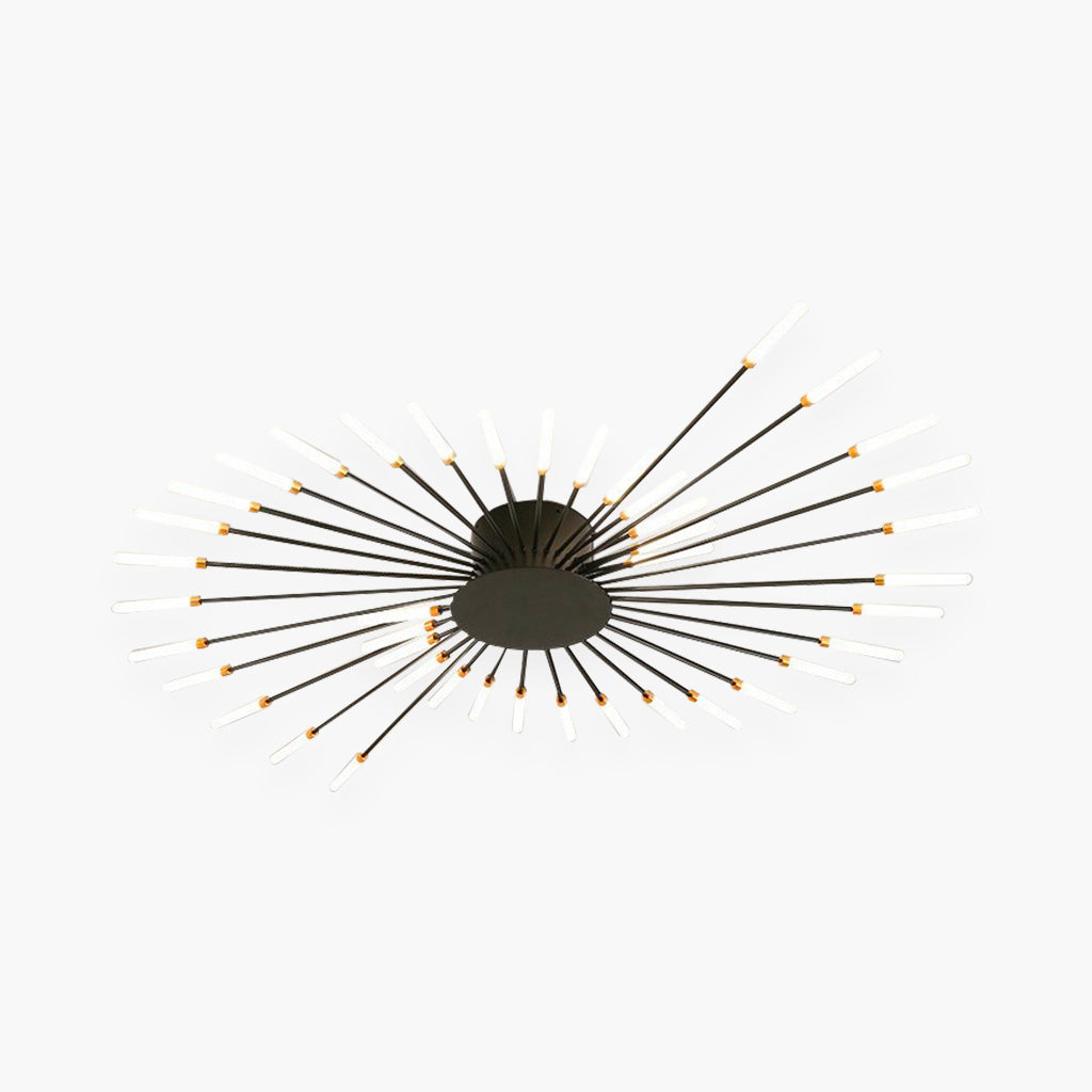 Chandelier Ceiling Light Starburst Black 42 Heads