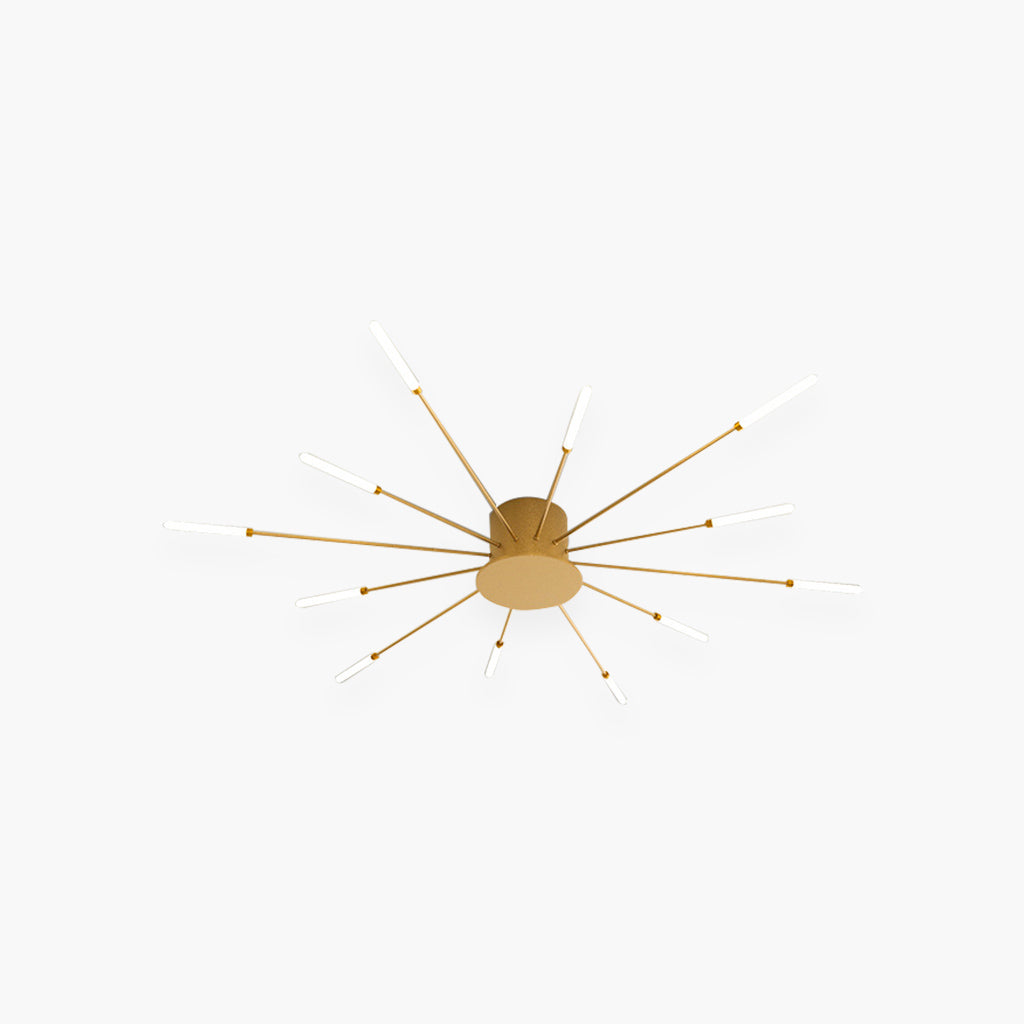 Chandelier Ceiling Light Starburst Gold 12 Heads