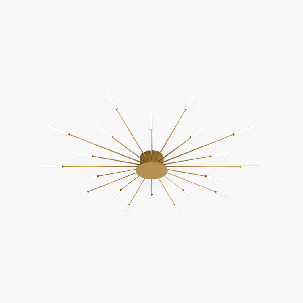 Chandelier Ceiling Light Starburst Gold 20 Heads