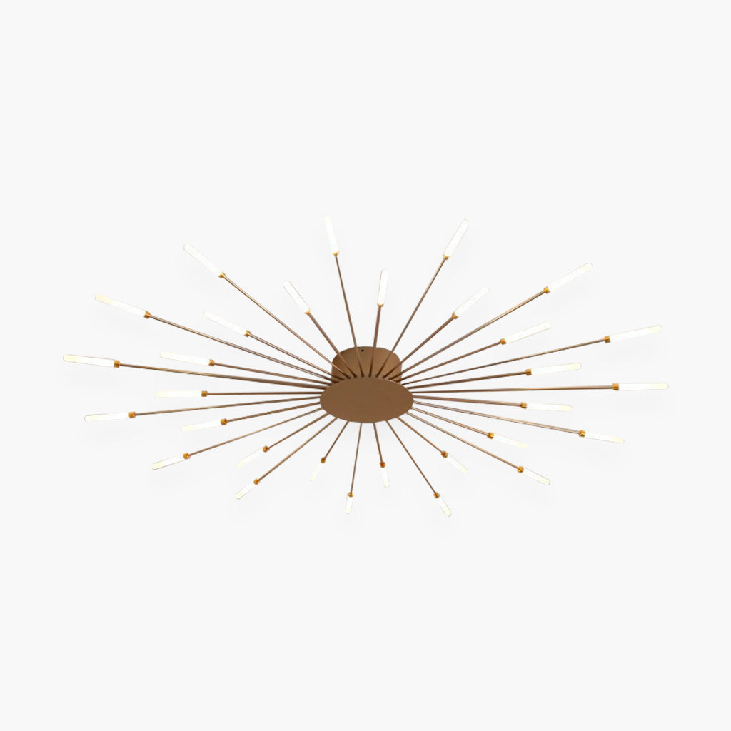 Chandelier Ceiling Light Starburst Gold 30 Heads