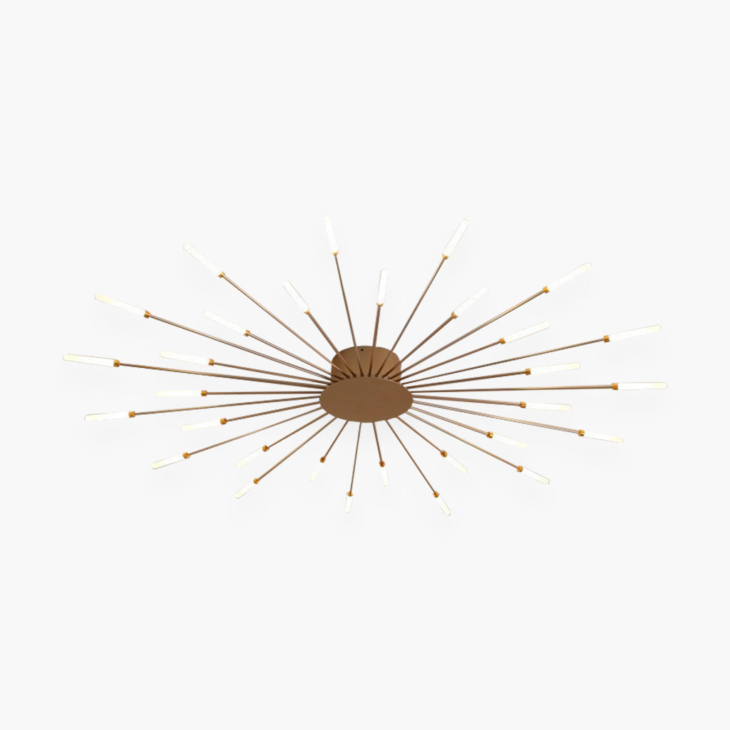 Chandelier Ceiling Light Starburst Gold 30 Heads