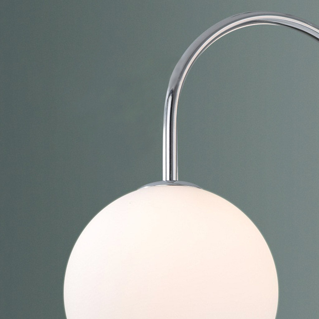 Chandelier Chrome Glass Globe