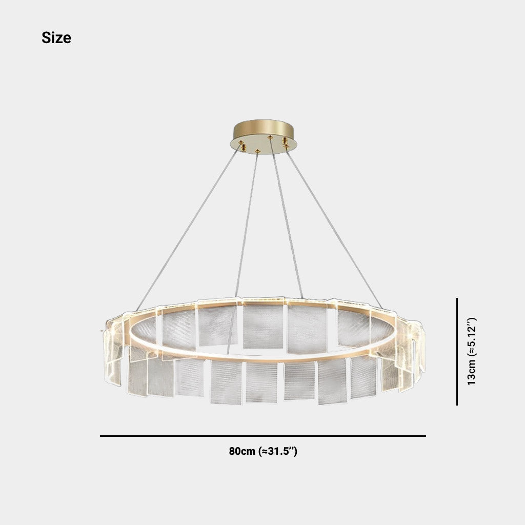 Chandelier Circular Round Ring Acrylic LED Size