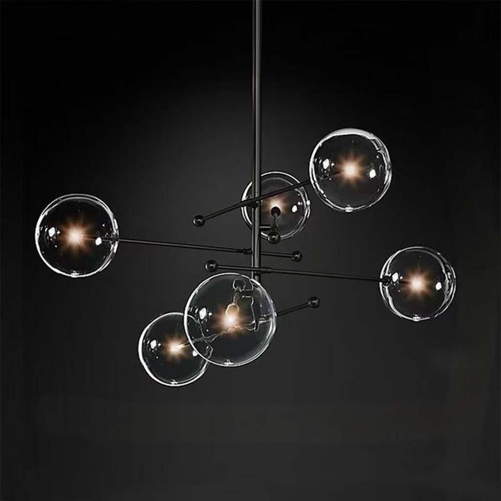 Chandelier Geometric Artistic Clear Glass Sputnik Ball Bubble