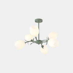 Chandelier Cream Branch Plastic Flower Tulip