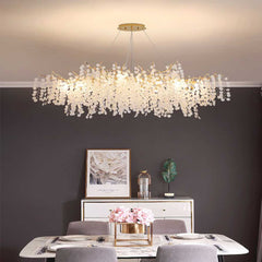 Chandelier Crystal Branch Rectangle Dining Room
