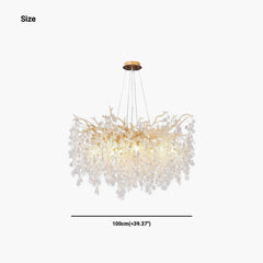 Chandelier Crystal Branch Round Size