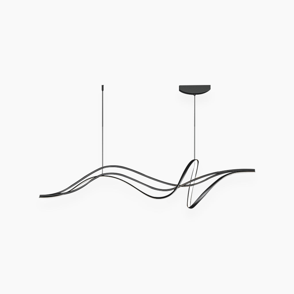Unique Minimalist Curved Wave LED Chandelier | VAXLAMP
