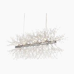 Chandelier Dandelion Crystal 12 Heads Rectangle Silver