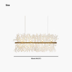 Chandelier Dandelion Crystal 12 Heads Rectangle Size