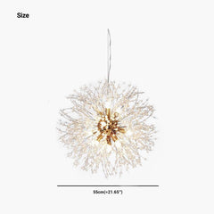 Chandelier Dandelion Crystal 12 Heads Size