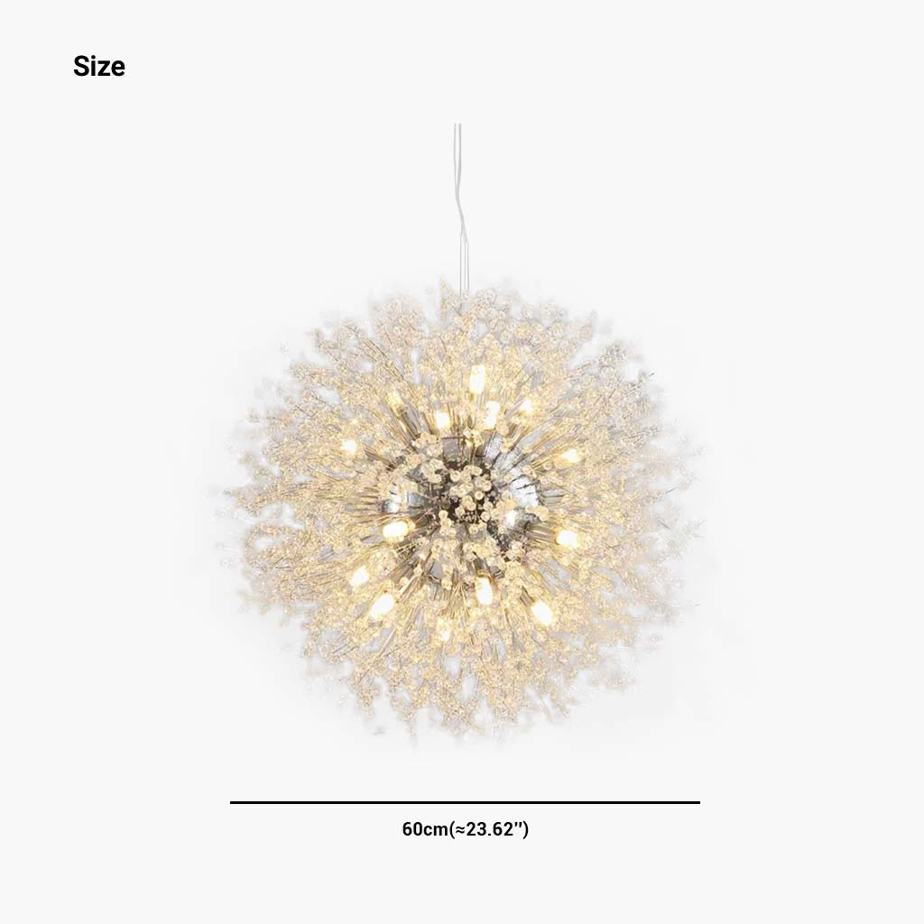 Chandelier Dandelion Crystal 16 Heads Size