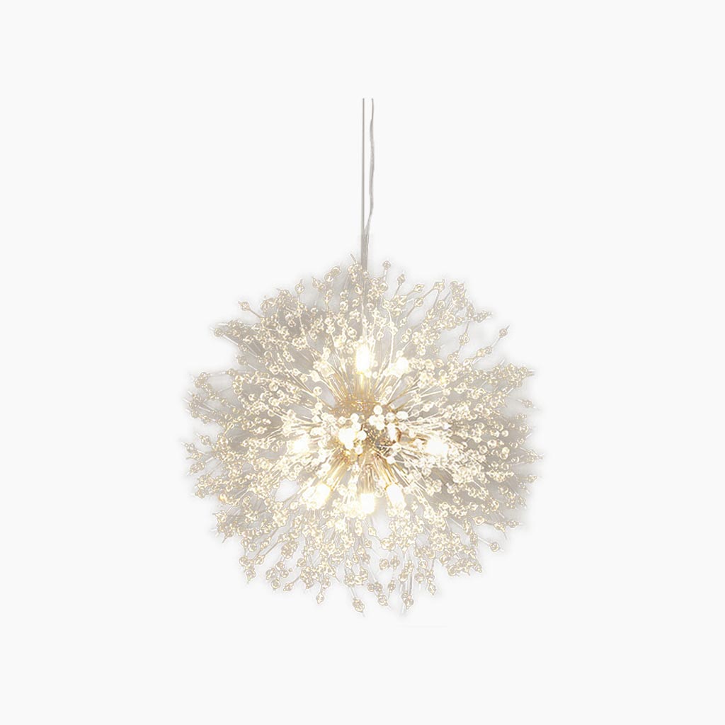 Chandelier Dandelion Crystal 9 Heads Gold
